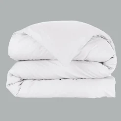 Housse De Couette|EMINZA Housse de couette percale de coton (260 x 240 cm) Cali he Blanc