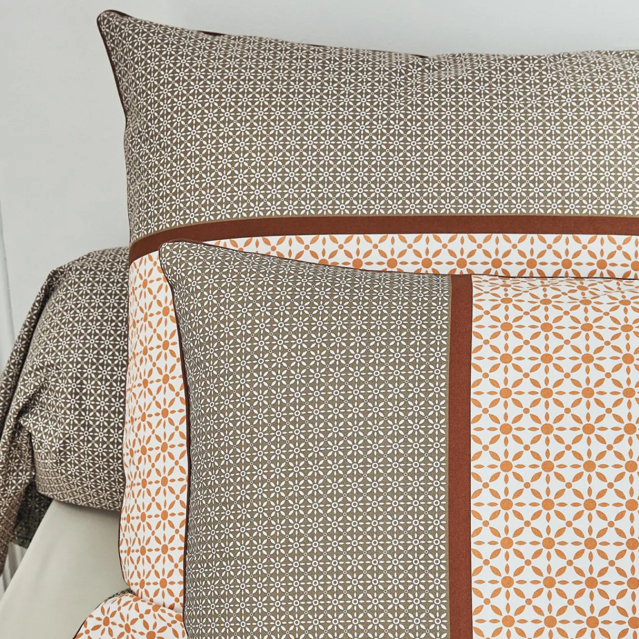 Housse De Couette|TRADILINGE Housse de couette percale de coton (260 x 240 cm) Gabin Multicolore