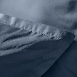 Housse De Couette|EMINZA Housse de couette percale de coton (260 x 240 cm) Cali Bleu marine