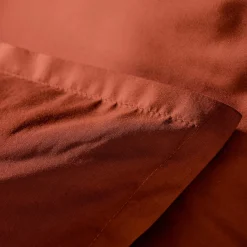 Housse De Couette|EMINZA Housse de couette percale de coton (260 x 240 cm) Cali Terracotta
