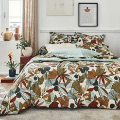 Housse De Couette|TRADILINGE Housse de couette percale de coton (260 x 240 cm) Cascade Multicolore