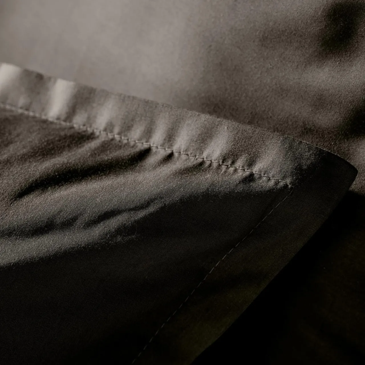 Housse De Couette|EMINZA Housse de couette percale de coton (260 x 240 cm) Cali e Noir