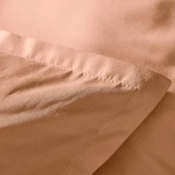 Housse De Couette|EMINZA Housse de couette percale de coton (260 x 240 cm) Cali Rose Pêche