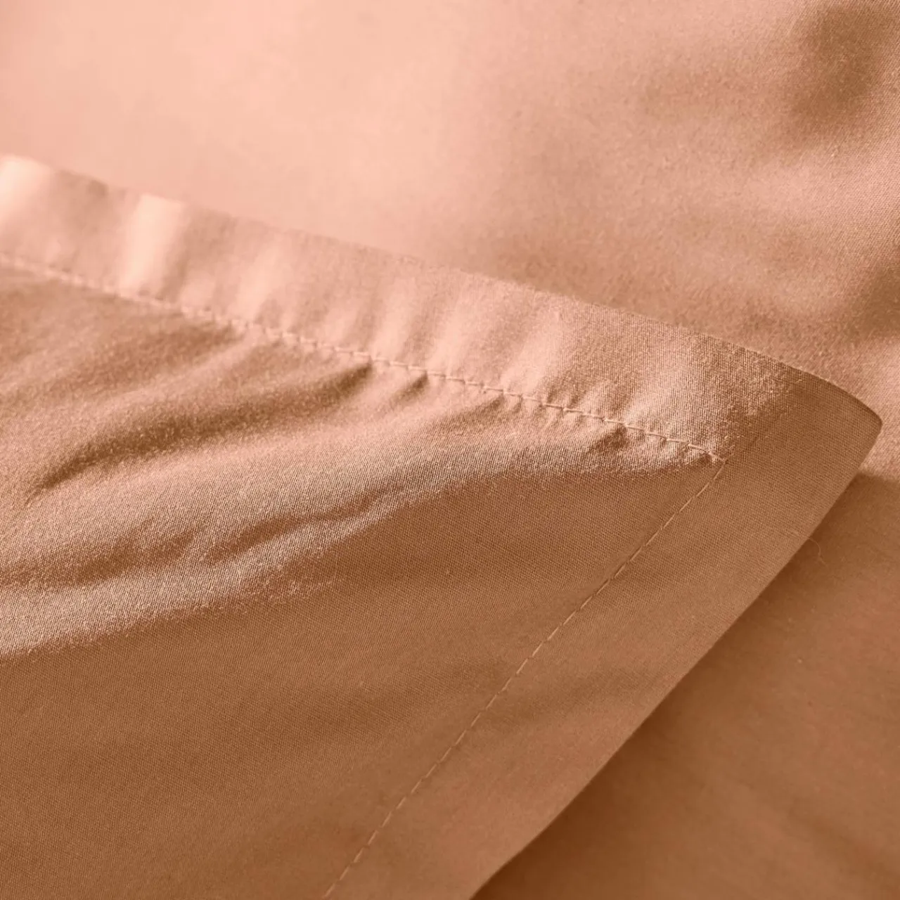 Housse De Couette|EMINZA Housse de couette percale de coton (260 x 240 cm) Cali Rose Pêche