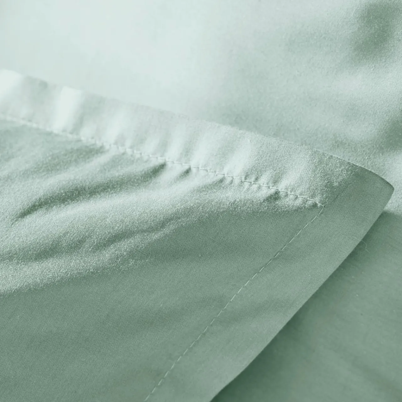Housse De Couette|EMINZA Housse de couette percale de coton (200 x 200 cm) Cali Vert Eucalyptus