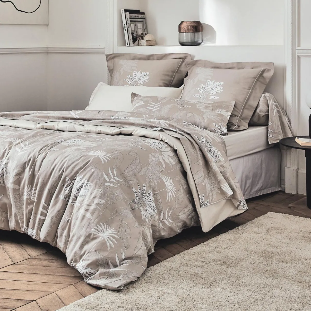 Housse De Couette|TRADILINGE Housse de couette satin de coton (260 x 240 cm) Cayenne Marron