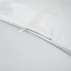 Housse De Couette|EMINZA Housse de couette satin de bambou (200 x 200 cm) Sienna chantilly Blanc