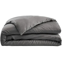 Housse De Couette|EMINZA Housse de couette satin de bambou (260 x 240 cm) Sienna granit Gris