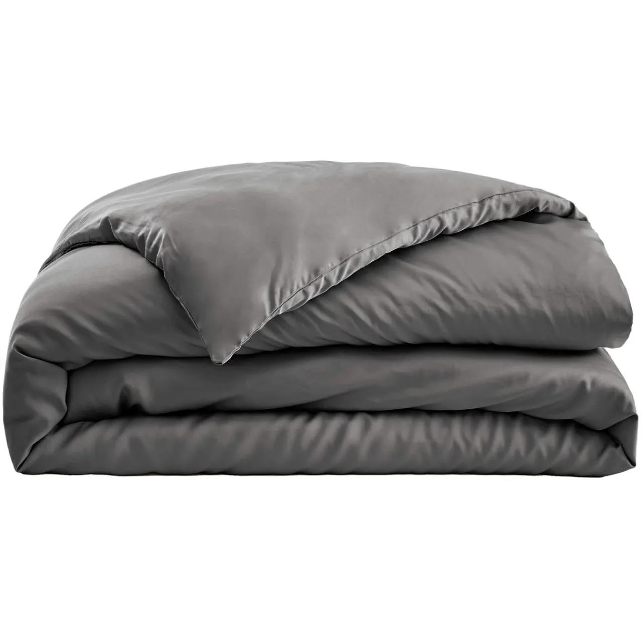 Housse De Couette|EMINZA Housse de couette satin de bambou (200 x 200 cm) Sienna granit Gris