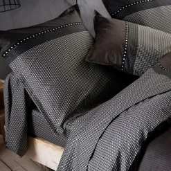 Housse De Couette|TRADILINGE Housse de couette satin de coton (300 x 240 cm) Enzo e Noir