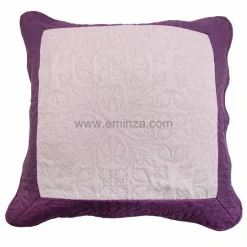 Coussin Et Housse|DOUCEUR D'INTERIEUR Housse de coussin boutis carrée (60 cm) Edana Prune