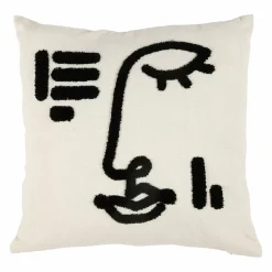 Coussin Et Housse|OSTARIA Housse de coussin carrée (40 x 40 cm) Portrait he Blanc