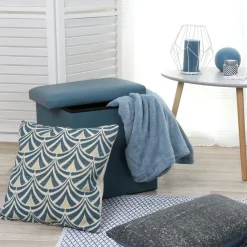 Coussin Et Housse|ATMOSPHERA Housse de coussin carrée (40 x 40 cm) Dory e Bleu