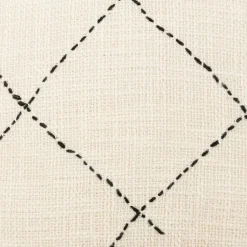 Coussin Et Housse|ATMOSPHERA Housse de coussin carrée coton (40 x 40 cm) Stitch Beige