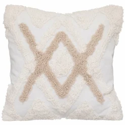 Coussin Et Housse|ATMOSPHERA Housse de coussin carrée coton (40 x 40 cm) Rory Ivoire