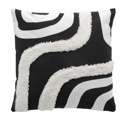 Coussin Et Housse|DOUCEUR D'INTERIEUR Housse de coussin carrée coton (40 x 40 cm) Mirade e Noir