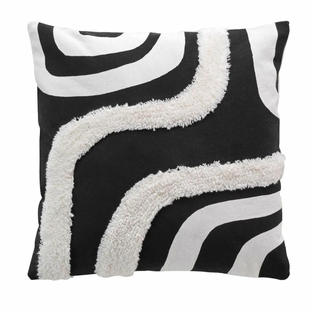 Coussin Et Housse|DOUCEUR D'INTERIEUR Housse de coussin carrée coton (40 x 40 cm) Mirade e Noir