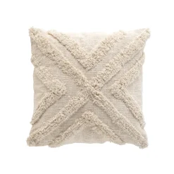 Coussin Et Housse|douceur d'intu017drieur Housse de coussin carrée coton tufté (40 x 40 cm) Sheny Beige