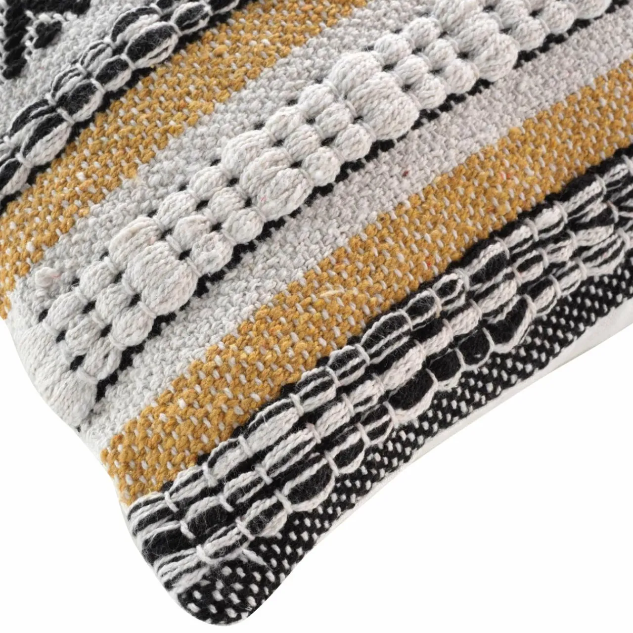 Coussin Et Housse|DOUCEUR D'INTERIEUR Housse de coussin carrée coton (40 x 40 cm) Elna Jaune ocre