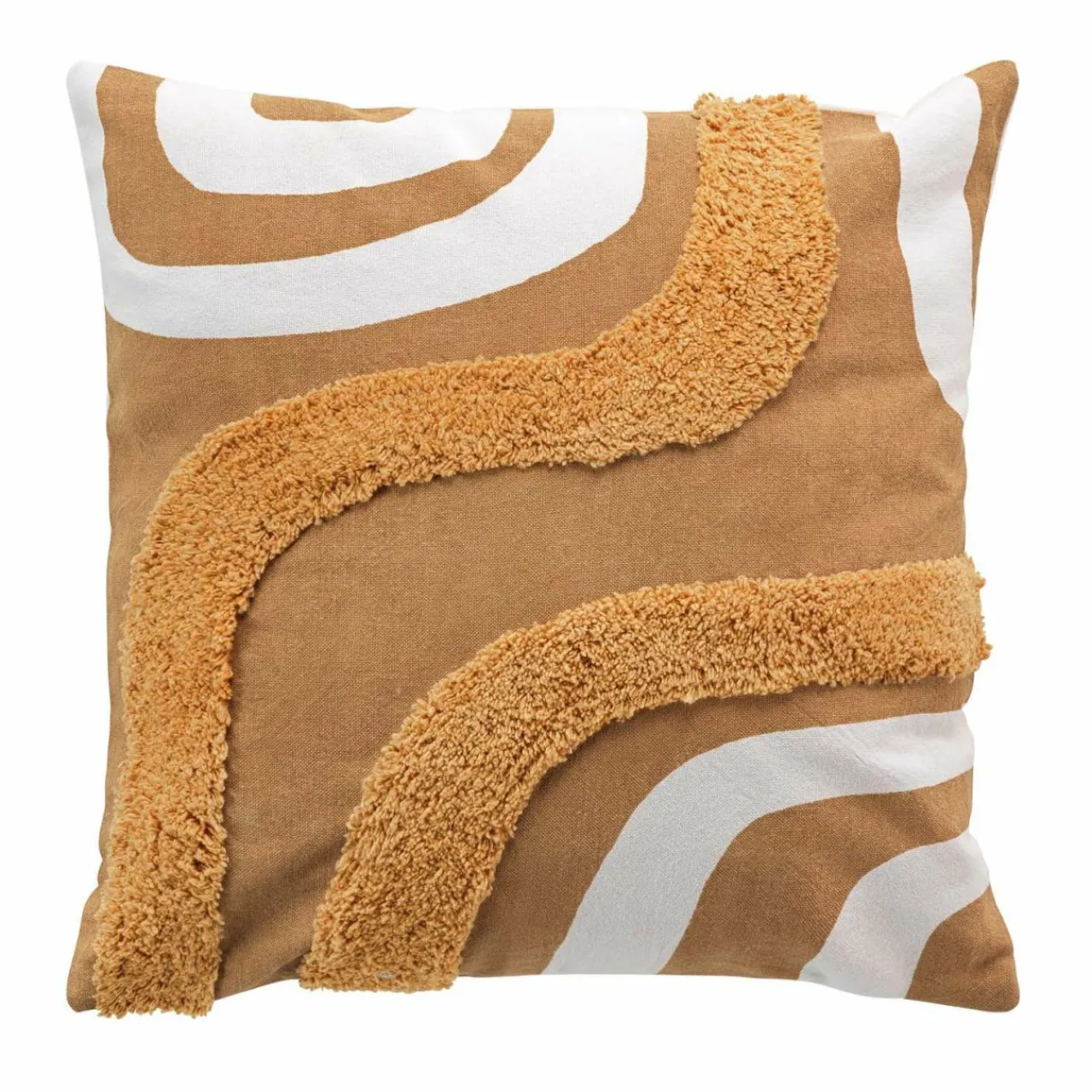 Coussin Et Housse|DOUCEUR D'INTERIEUR Housse de coussin carrée coton (40 x 40 cm) Mirade Camel