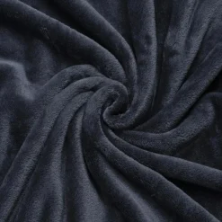 Coussin Et Housse|EMINZA Housse de coussin carrée flanelle (45 x 45 cm) Didou Gris Anthracite