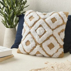 Coussin Et Housse|douceur d'intu017drieur Housse de coussin carrée jute (40 x 40 cm) Damia Beige