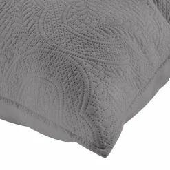 Coussin Et Housse|DOUCEUR D'INTERIEUR Housse de coussin carrée microfibre (40 x 40 cm) Romane Gris Anthracite