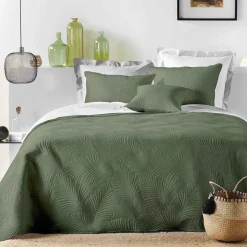 Coussin Et Housse|DOUCEUR D'INTERIEUR Housse de coussin carrée microfibre (40 x 40 cm) Palombine Vert kaki