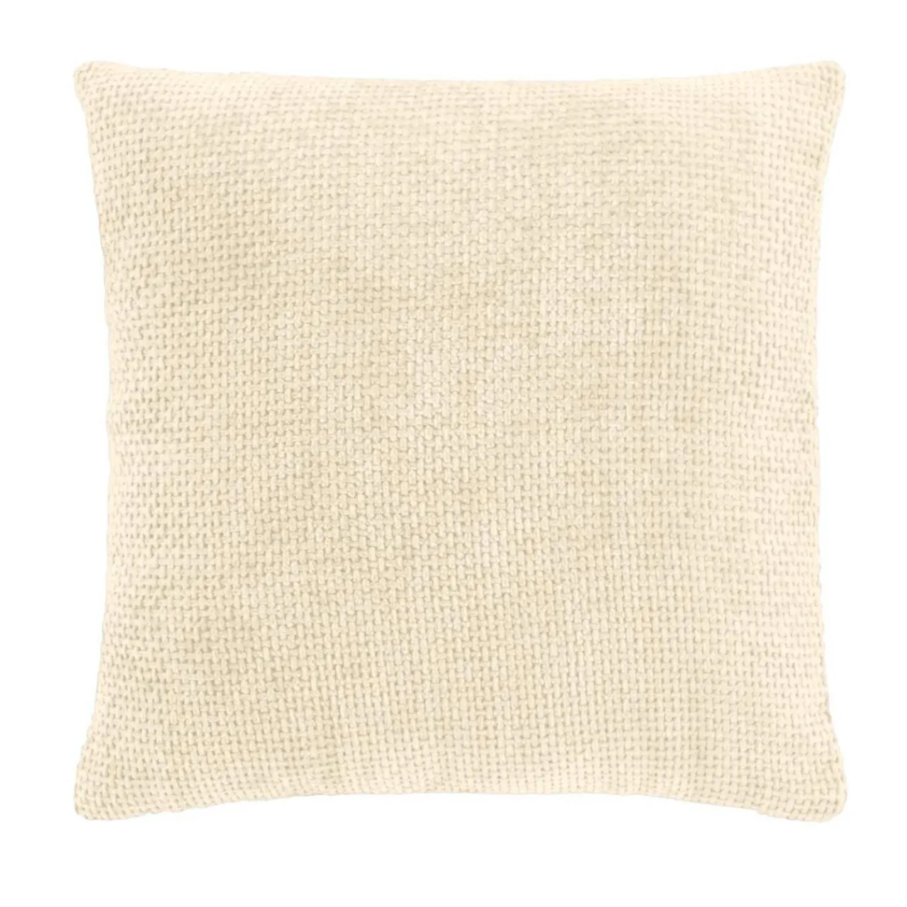 Coussin Et Housse|douceur d'intu017drieur Housse de coussin carrée velours chenille en relief (40 x 40 cm) Leo Ecru