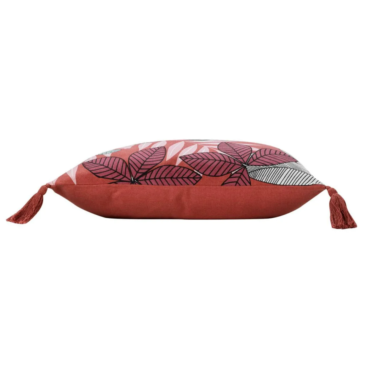 Coussin Et Housse|DOUCEUR D'INTERIEUR Housse de coussin coton pompons (40 x 40 cm) Wallis Rose