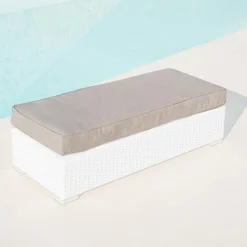 Accessoires Et Coussins|MOBELLIA Housse de coussin de remplacement pour Banquette 2 places Palma Taupe