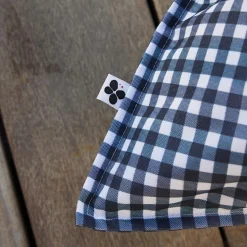 Accessoires Et Coussins|Coussin Déco D'Extérieur|EMINZA Housse de coussin extérieur carrée (45 x 45 cm) Vickie Bleu nuit Vichy bleu