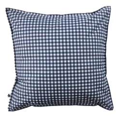 Accessoires Et Coussins|Coussin Déco D'Extérieur|EMINZA Housse de coussin extérieur carrée (60 x 60 cm) Vickie Bleu nuit Vichy bleu