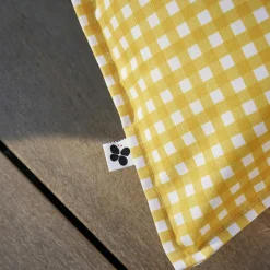 Accessoires Et Coussins|Coussin Déco D'Extérieur|EMINZA Housse de coussin extérieur carrée (45 x 45 cm) Vickie Jaune Vichy jaune