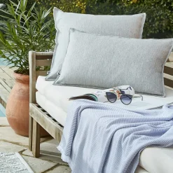 Accessoires Et Coussins|Coussin Déco D'Extérieur|L'effet papillon Housse de coussin extérieur carrée (45 x 45 cm) Naia galet Gris