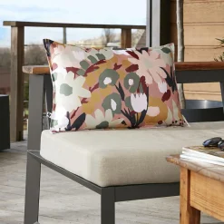 Accessoires Et Coussins|Coussin Déco D'Extérieur|L'effet papillon Housse de coussin extérieur rectangulaire (40 x 60 cm) Léane Multicolore