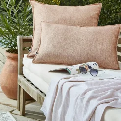 Accessoires Et Coussins|Coussin Déco D'Extérieur|L'effet papillon Housse de coussin extérieur carrée (60 x 60 cm) Naia Corail Orange