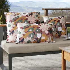 Accessoires Et Coussins|Coussin Déco D'Extérieur|L'effet papillon Housse de coussin extérieur carrée (60 x 60 cm) Léane Multicolore