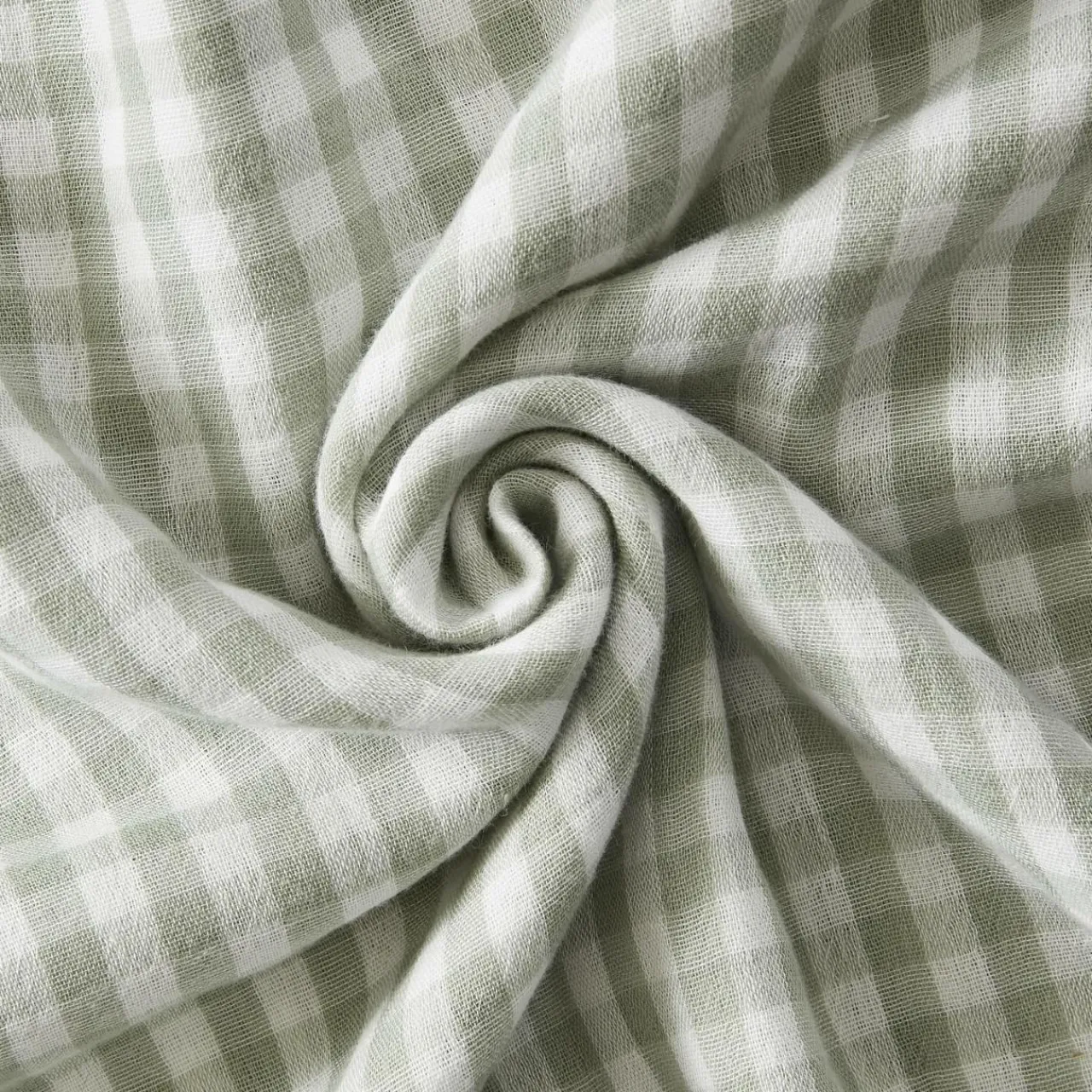 Accessoires Et Coussins|Coussin Déco D'Extérieur|EMINZA Housse de coussin extérieur carrée (45 x 45 cm) Vickie Vert eucalyptus Vichy eucalyptus