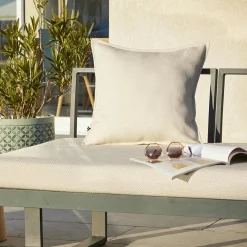 Accessoires Et Coussins|Coussin Déco D'Extérieur|L'effet papillon Housse de coussin extérieur carrée (45 x 45 cm) Naia Ecru