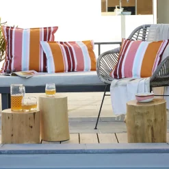 Accessoires Et Coussins|Coussin Déco D'Extérieur|L'effet papillon Housse de coussin extérieur carrée (60 x 60 cm) Bianca Orange