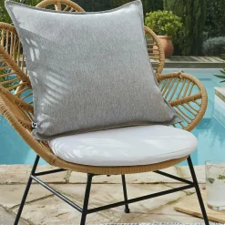 Accessoires Et Coussins|Coussin Déco D'Extérieur|L'effet papillon Housse de coussin extérieur carrée (60 x 60 cm) Naia galet Gris