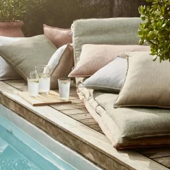 Coussin De Transat|Coussin De Transat Et Accessoire|L'effet papillon Housse de coussin pour bain de soleil (190 x 70 cm) Naia Vert nenuphar Vert mousse