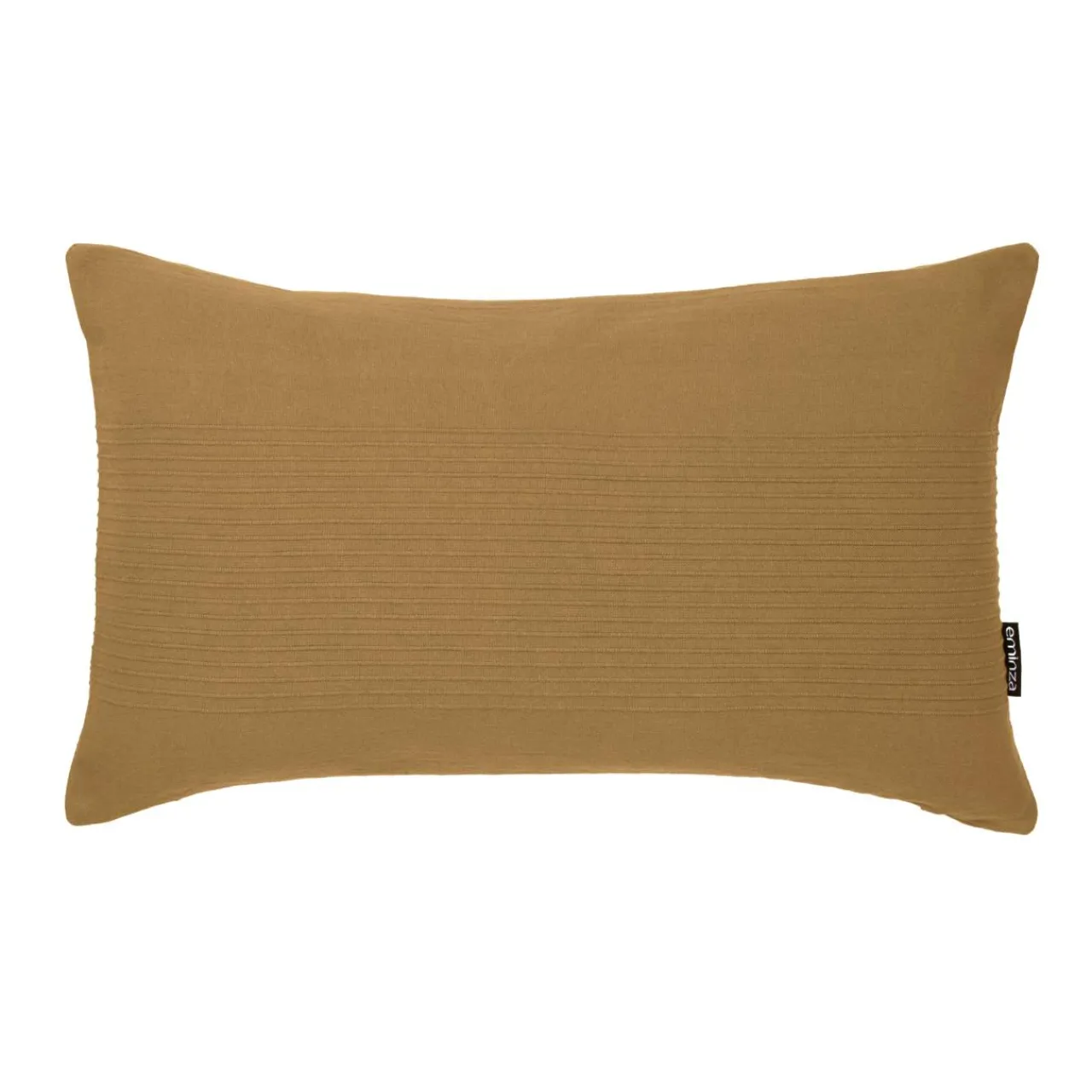 Coussin Et Housse|EMINZA Housse de coussin rectangulaire coton tissé (30 x 50 cm) Léa Camel