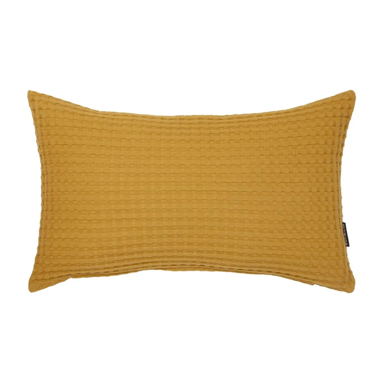 Coussin Et Housse|EMINZA Housse de coussin rectangulaire coton nid d'abeille (30 x 50 cm) Maya Jaune safran
