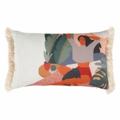 Coussin Et Housse|OSTARIA Housse de coussin rectangulaire (30 x 50 cm) Nature Multicolore