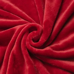 Coussin Et Housse|EMINZA Housse de coussin rectangulaire flanelle (40 x 60 cm) Didou Rouge
