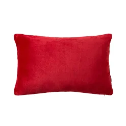 Coussin Et Housse|EMINZA Housse de coussin rectangulaire flanelle (40 x 60 cm) Didou Rouge