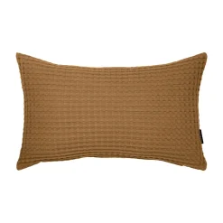 Coussin Et Housse|EMINZA Housse de coussin rectangulaire coton nid d'abeille (30 x 50 cm) Maya Camel