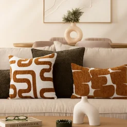 Coussin Et Housse|Atmosphera, cru017dateur d'intu017drieur Housse de coussin rectangulaire (30 x 50 cm) Jeni Marron